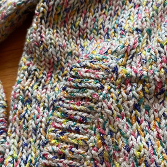 GAP Toddler 2T Hooded Zip Up Sweater in‎ Confetti Multi-Colored Yarn - Picture 3 of 8